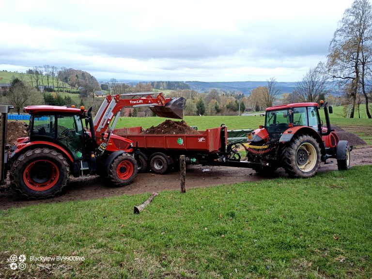 Práce s čelním nakladačem